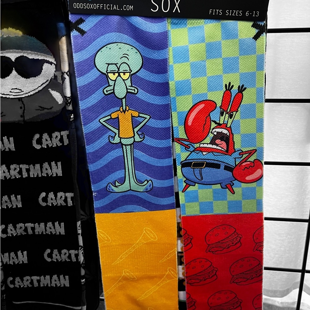 Odd Sox Sponge Bob- Squidward & Mr. Crabs